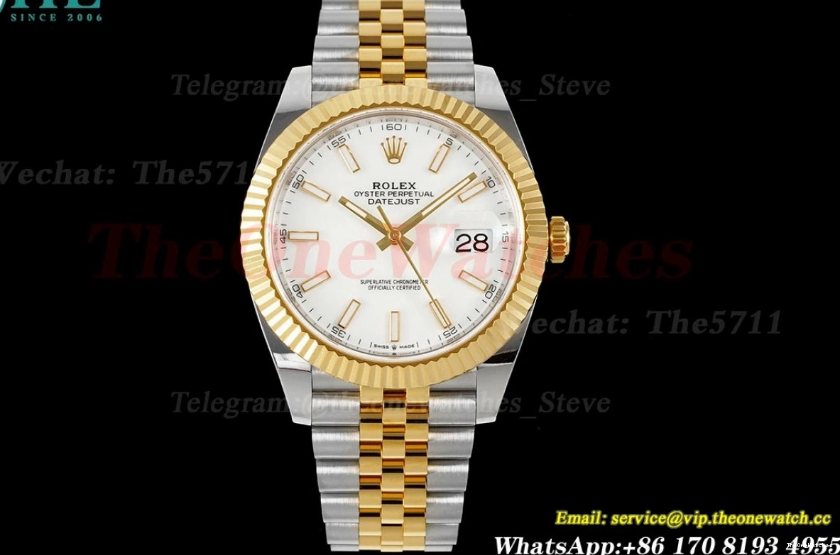 Datejust Dial White Jub 126333 SH3235 ARF YG 41mm SS 0509